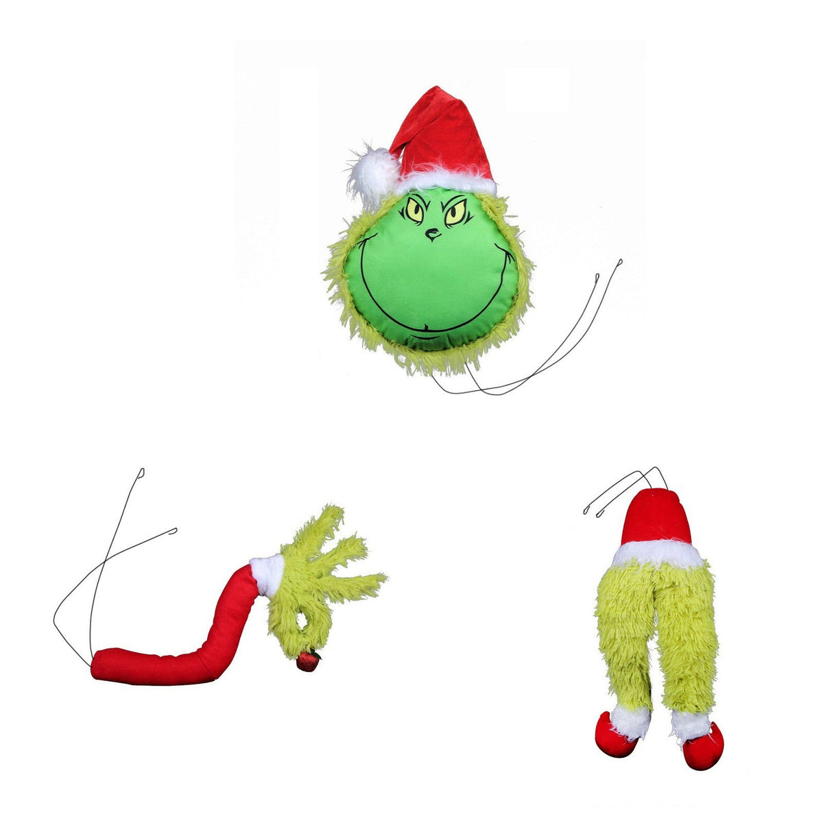 Grinch Plush Decoration For Playful Christmas Displays