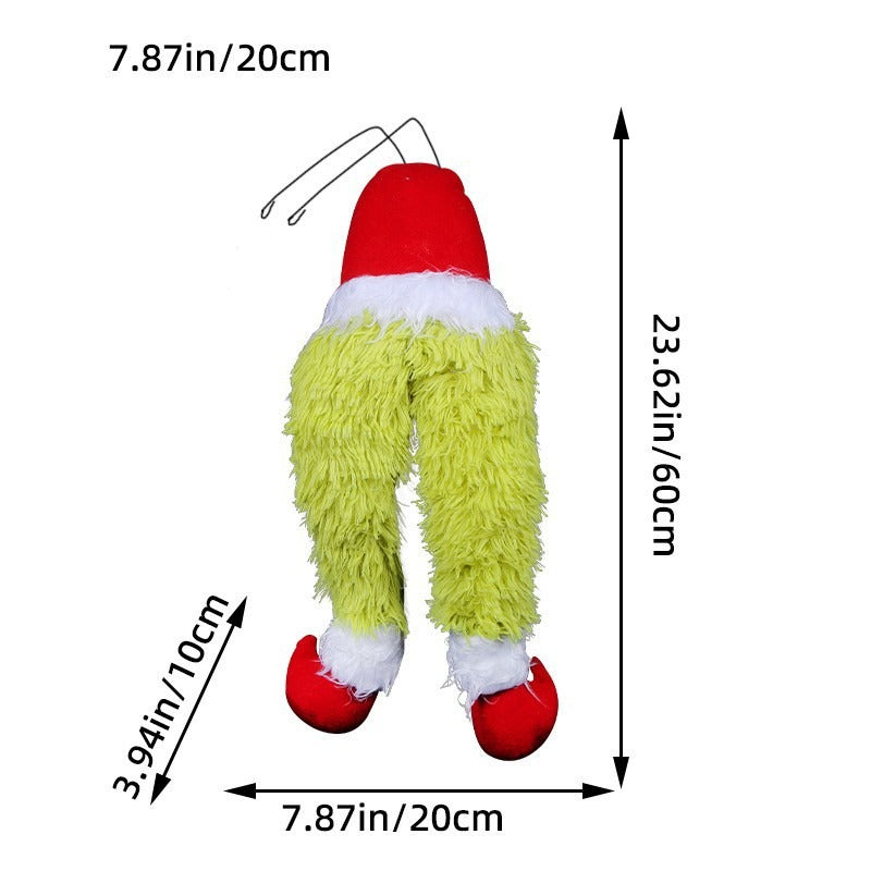 Grinch Plush Decoration For Playful Christmas Displays