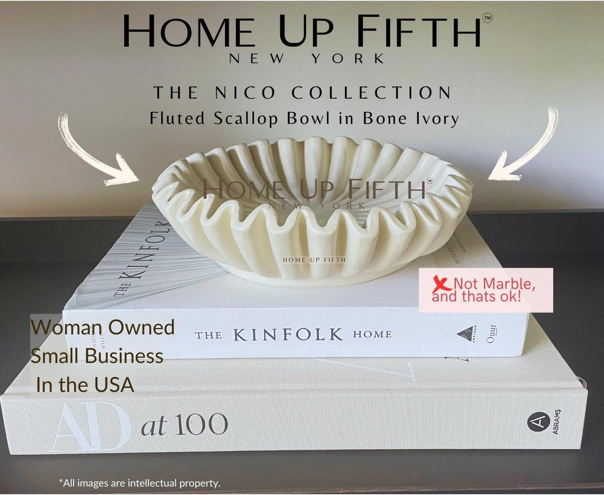 Fluted Lotus Leaf Decorative Bowl for Coffee Table Styling