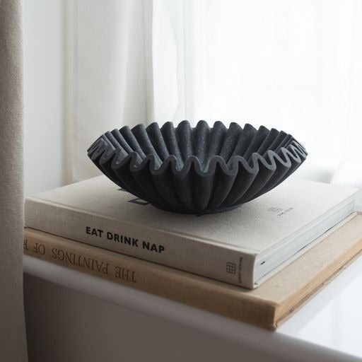 Fluted Lotus Leaf Decorative Bowl for Coffee Table Styling