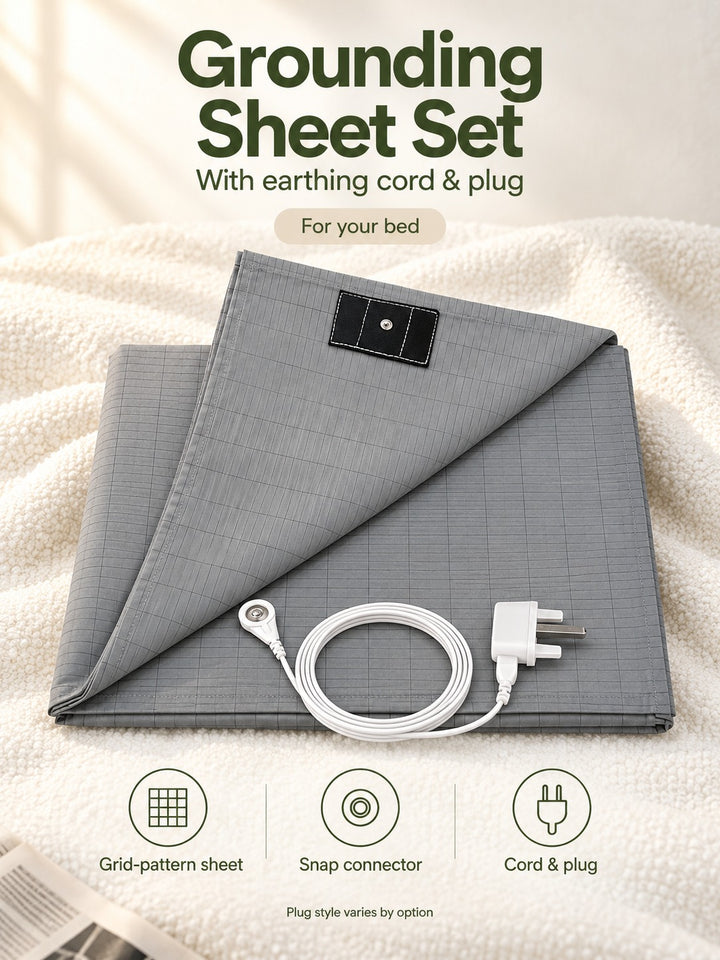 Grounding Sheet Set for Bed With Earthing Cord & Plug