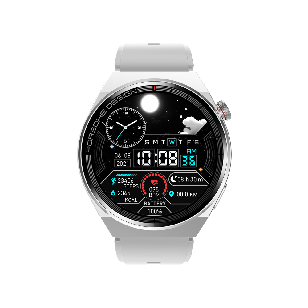 Round Smartwatch with Heart Rate & Blood Oxygen Tracking