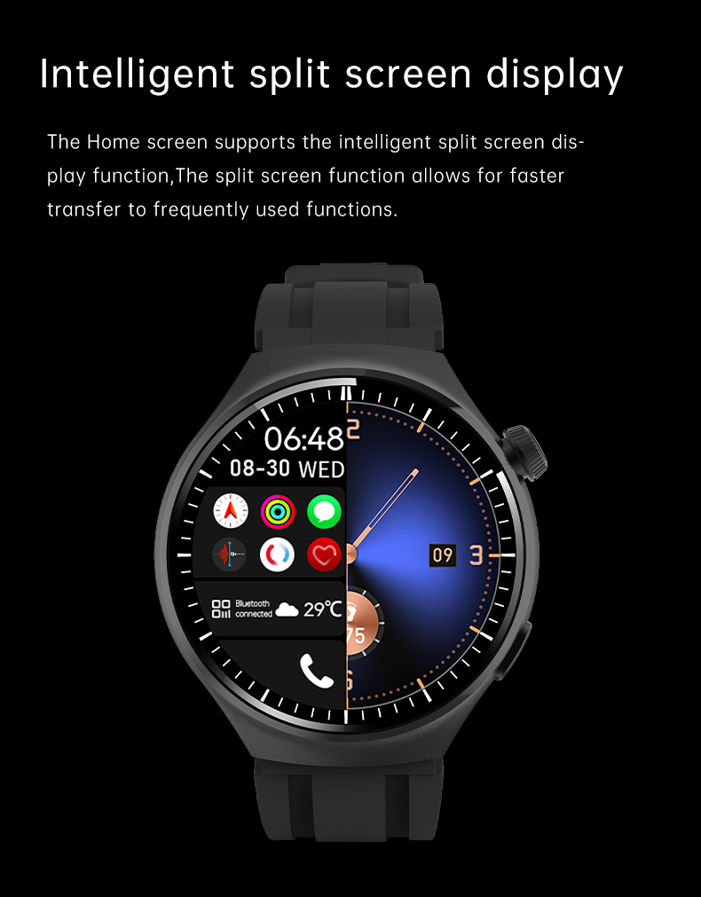Smart Watch with Calls, NFC and Wireless Charging