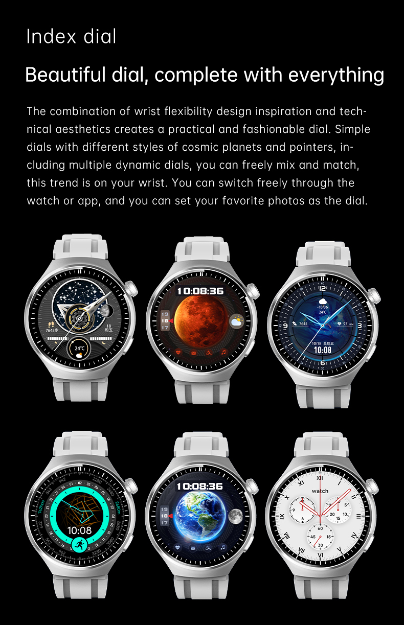 Smart Watch with Calls, NFC and Wireless Charging