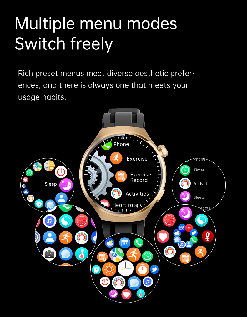 Smart Watch with Calls, NFC and Wireless Charging