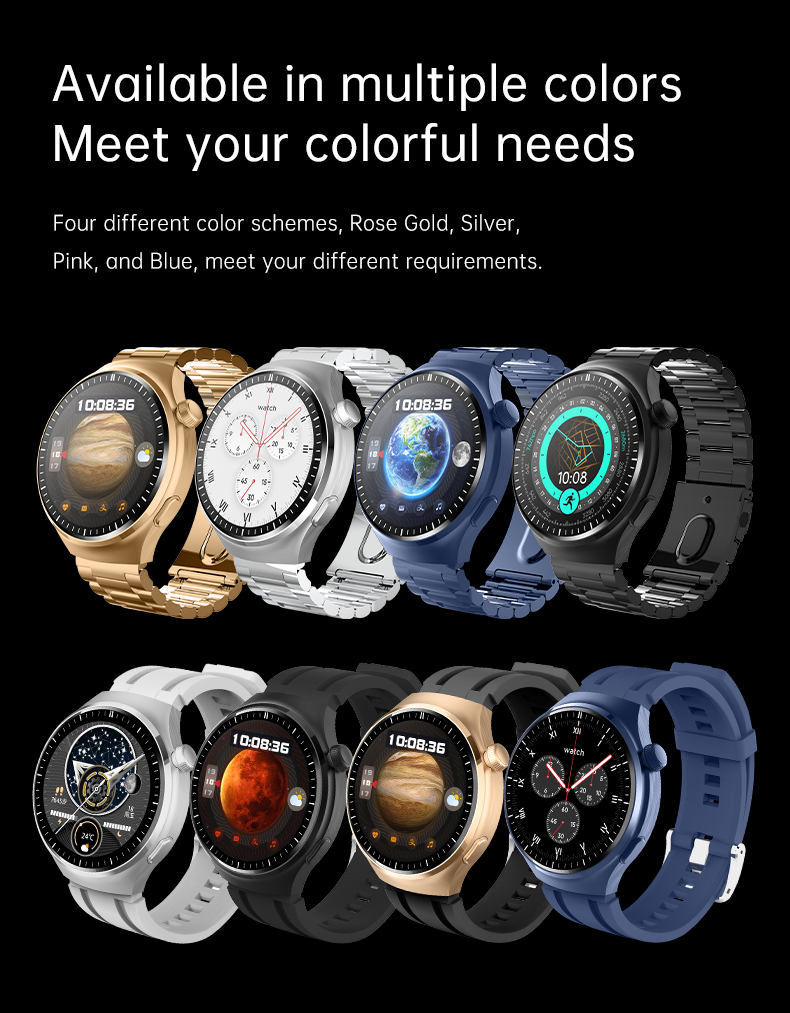 Smart Watch with Calls, NFC and Wireless Charging