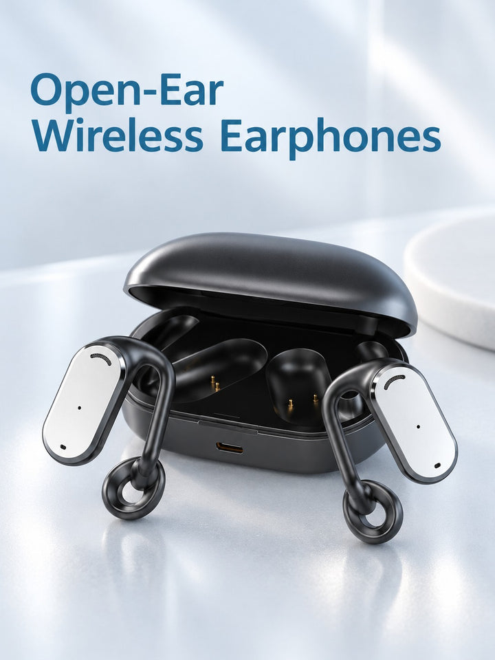 Open-Ear Wireless Earphones for All-Day Comfort & Calls