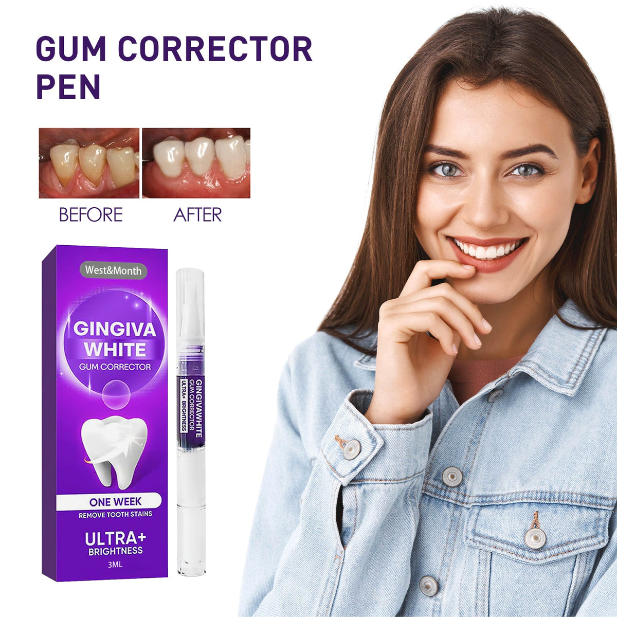 Teeth Whitening Pen for Targeted Gum Care at Home