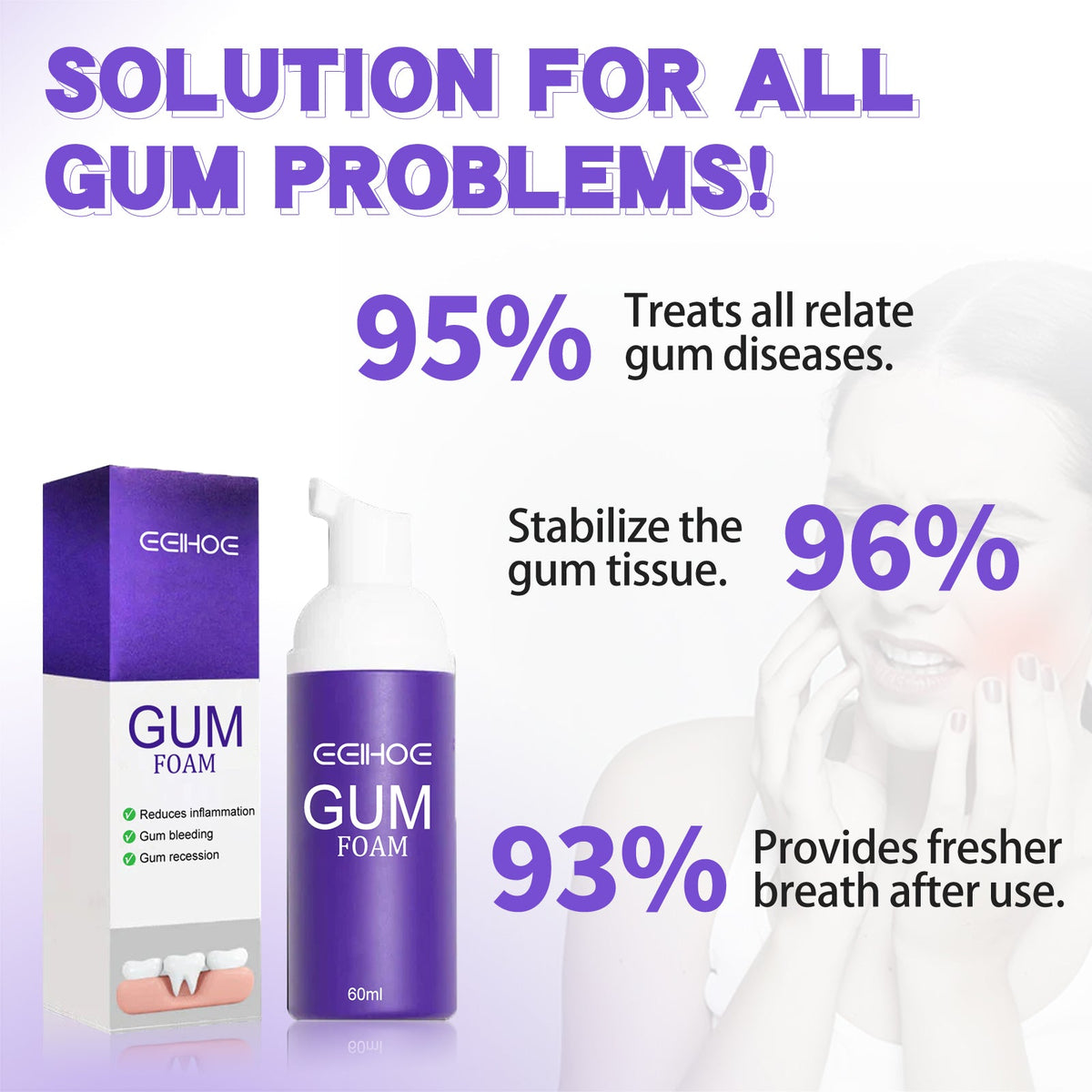 Gum Foam Mousse Toothpaste for Fresher, Cleaner Teeth