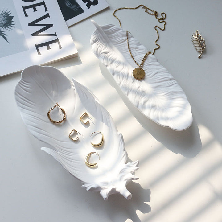 Feather Jewelry Tray for Elegant Vanity Organization