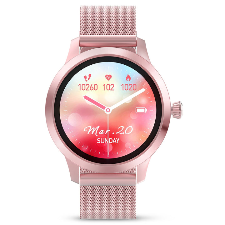 Rose Gold Women's Smart Watch with Heart Rate & Sleep