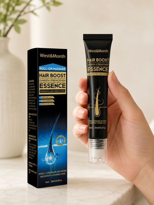 Hair Darkening & Thickening Essence — Roll-On Scalp Restoration