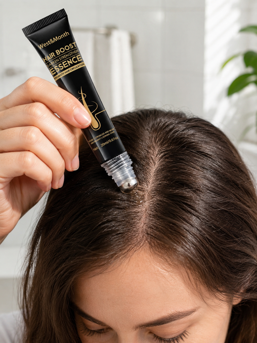 Hair Darkening & Thickening Essence — Roll-On Scalp Restoration