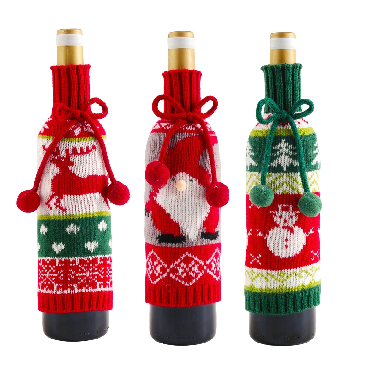 Wine Bottle Decorations for Festive Christmas Gifts