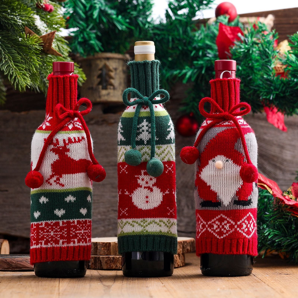 Wine Bottle Decorations for Festive Christmas Gifts