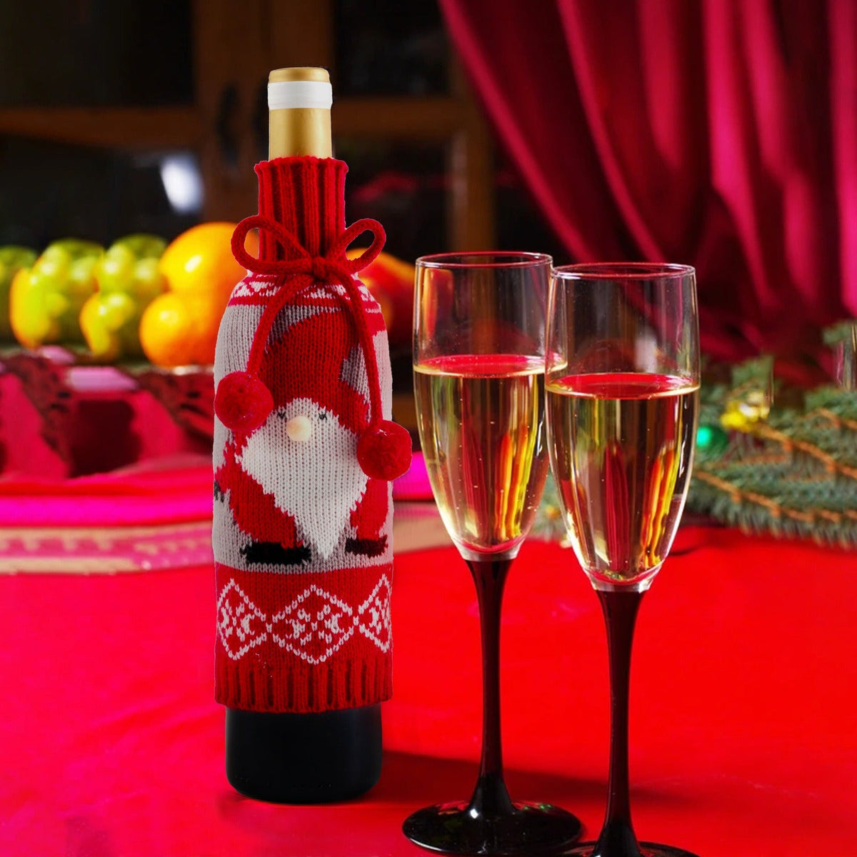 Wine Bottle Decorations for Festive Christmas Gifts