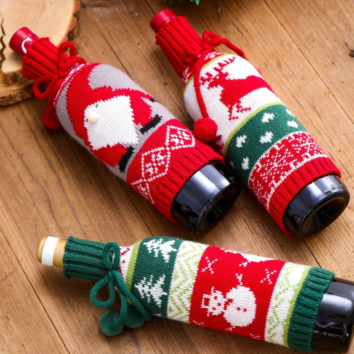 Wine Bottle Decorations for Festive Christmas Gifts