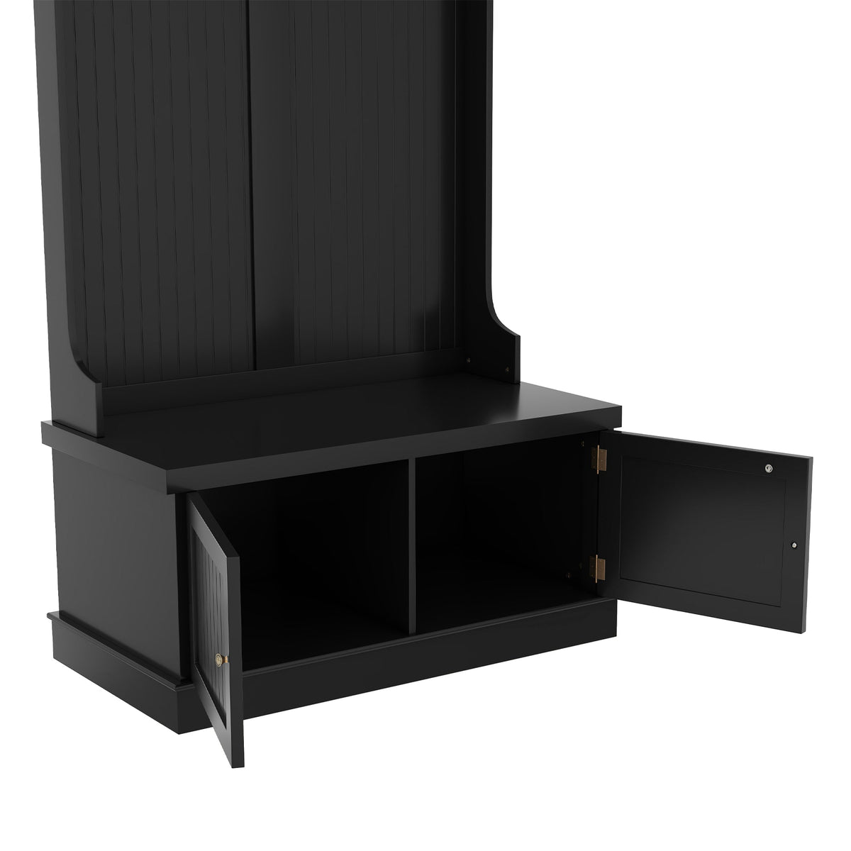 Entryway Hall Tree with Shoe Bench and Coat Storage