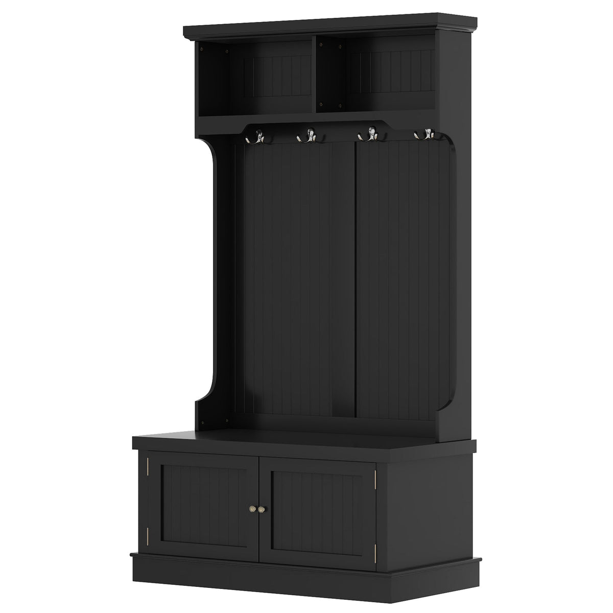 Entryway Hall Tree with Shoe Bench and Coat Storage