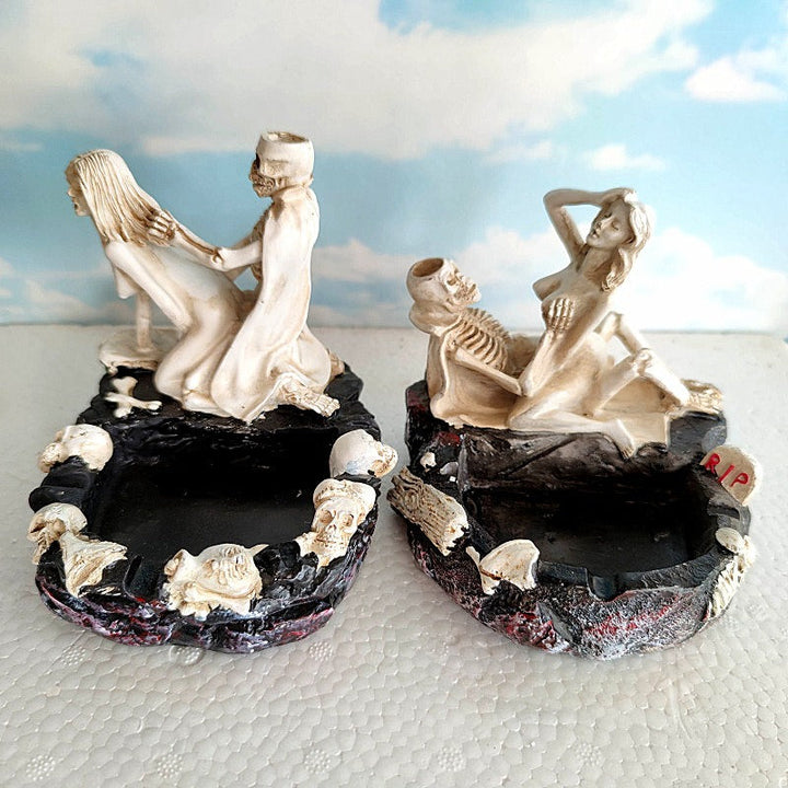 Gothic Skeleton Ashtray Decorative Halloween Centerpiece