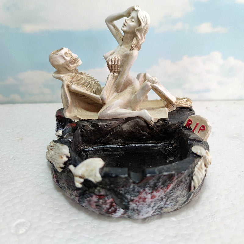 Gothic Skeleton Ashtray Decorative Halloween Centerpiece