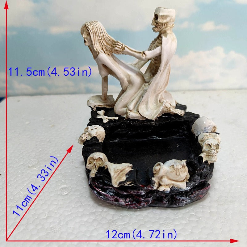 Gothic Skeleton Ashtray Decorative Halloween Centerpiece