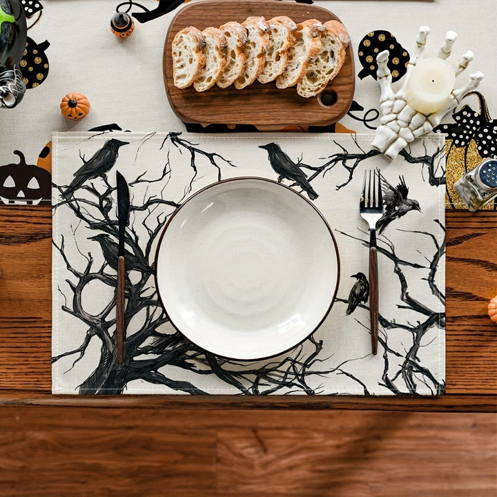 Halloween Crow Placemat for Dramatic Gothic Tables