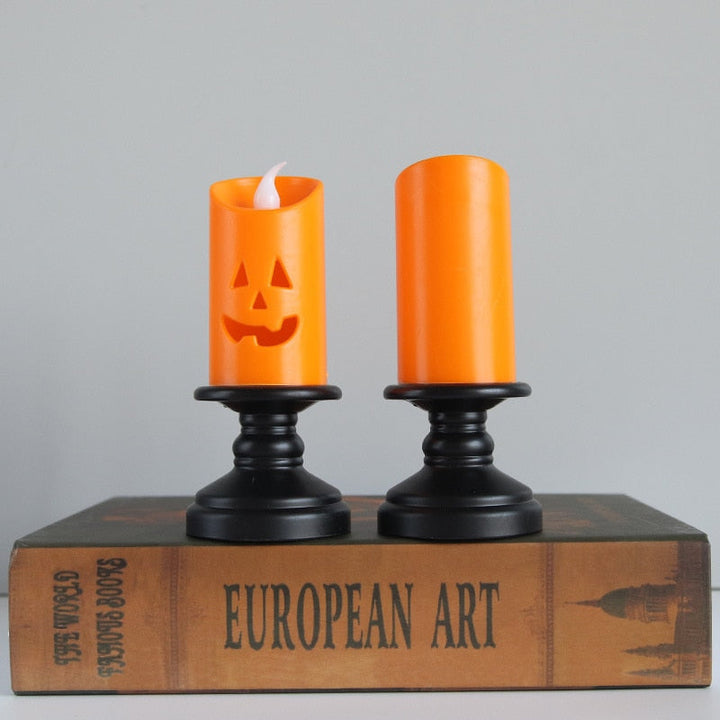 Halloween LED Candlestick Lamps for Spooky Home Decor