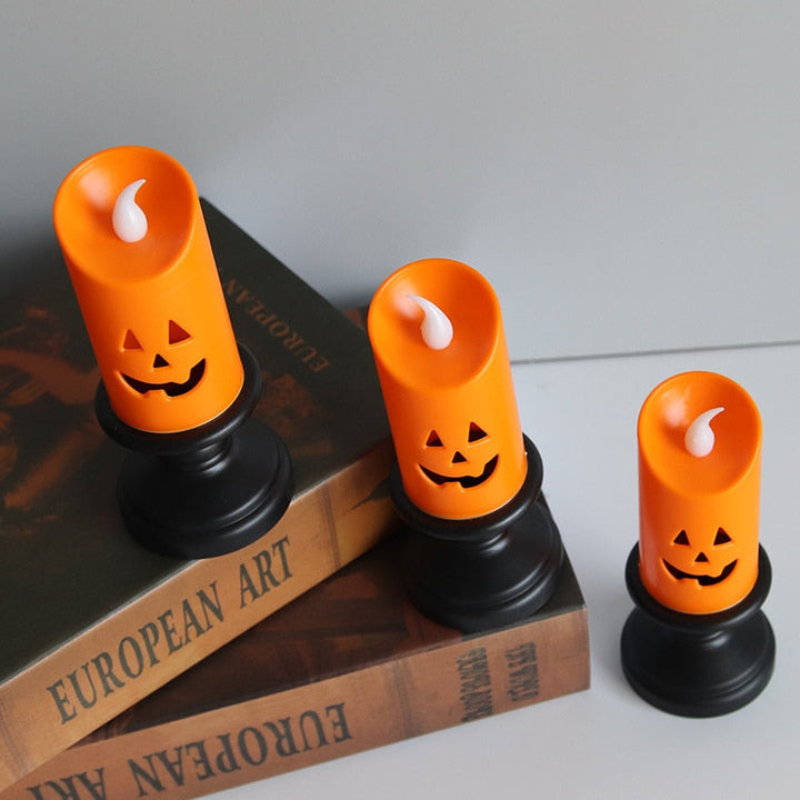 Halloween LED Candlestick Lamps for Spooky Home Decor