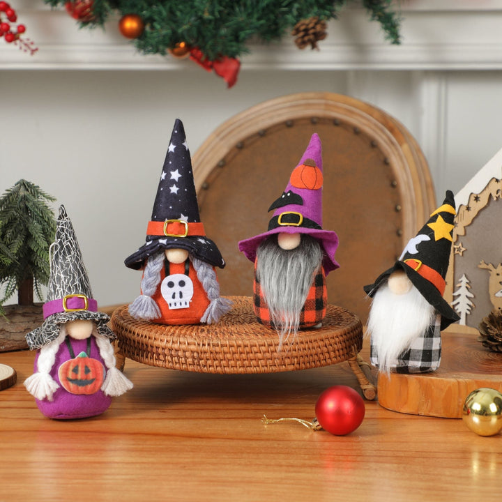 Halloween Gnome Decor Set for Whimsical Tabletop Displays