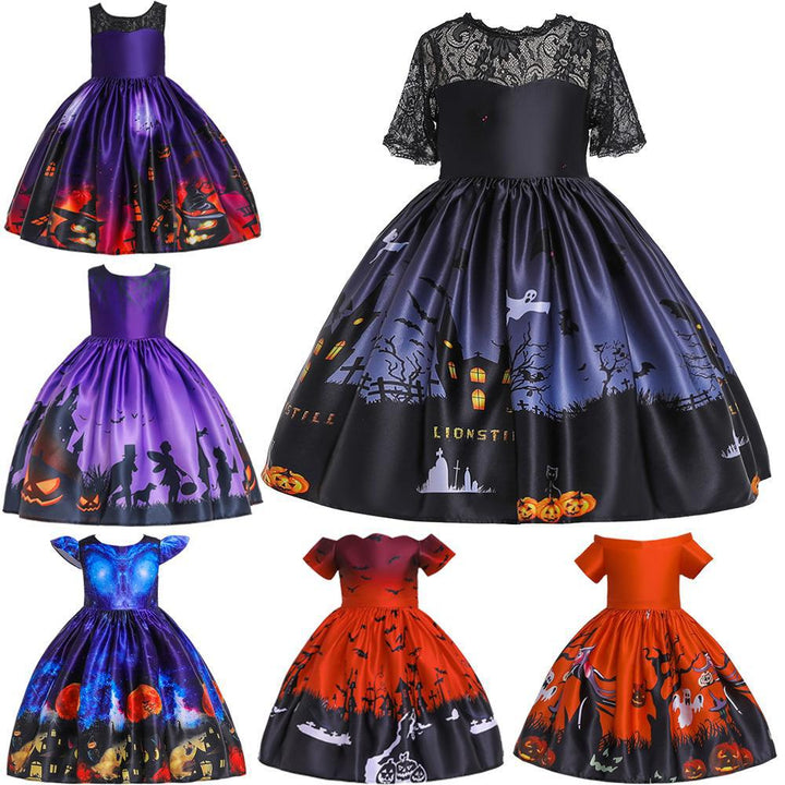 Halloween Dress for Girls — Colorful Spooky Party Style