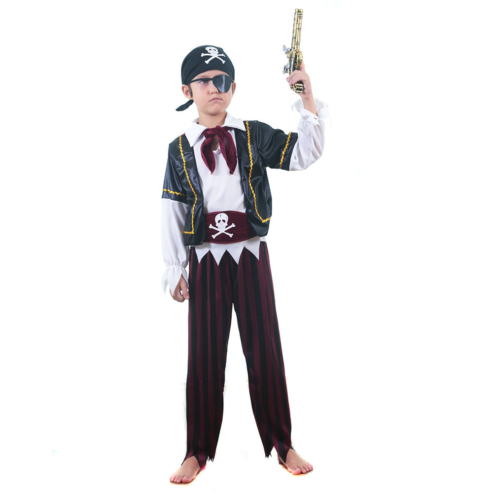 Kids Pirate Costume Set for Halloween & Stage Play