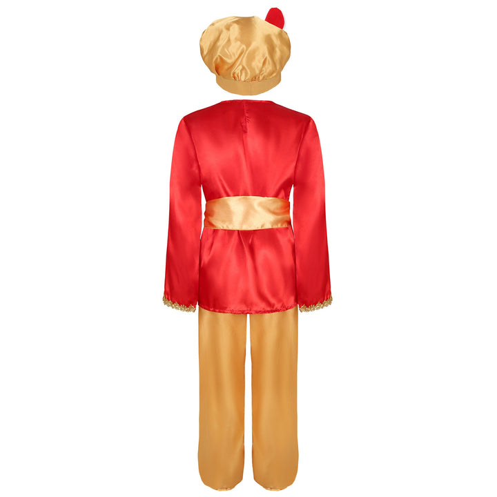 Children's Aladdin Prince Costume With Feathered Hat