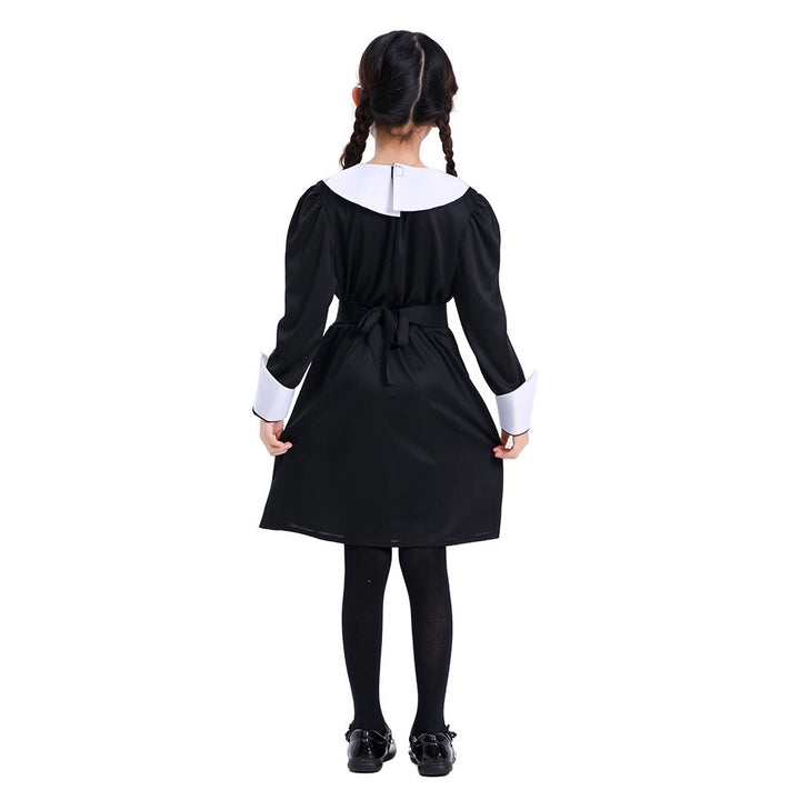 Children's Halloween Costume Gothic Dress with Tights