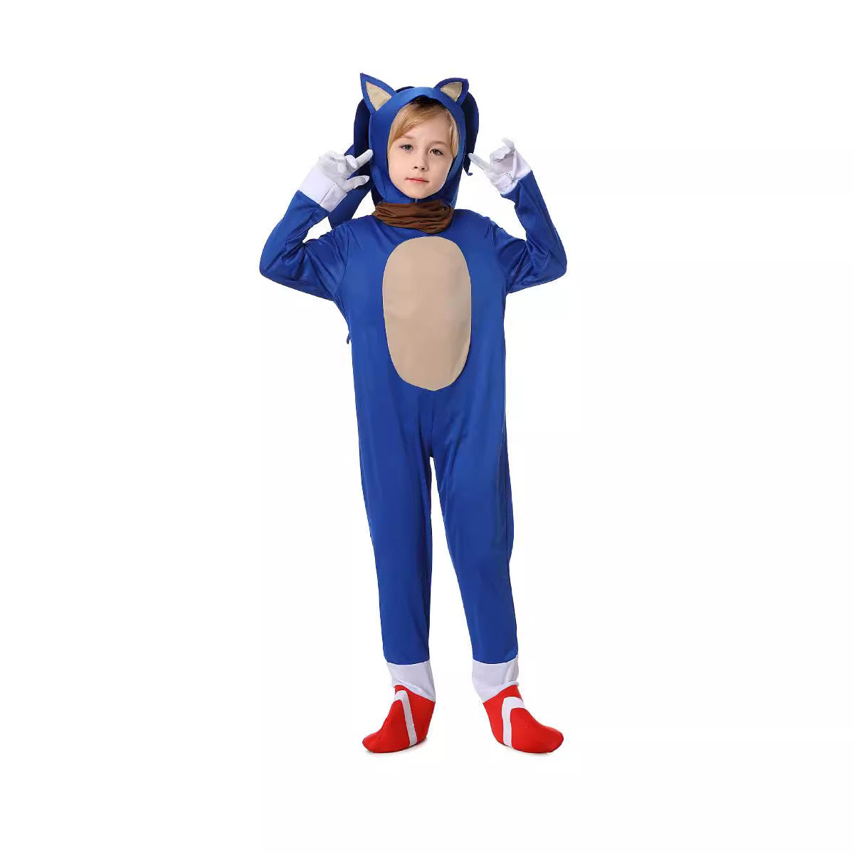 Sonic Hedgehog Costume for Kids | Full-Body Blue