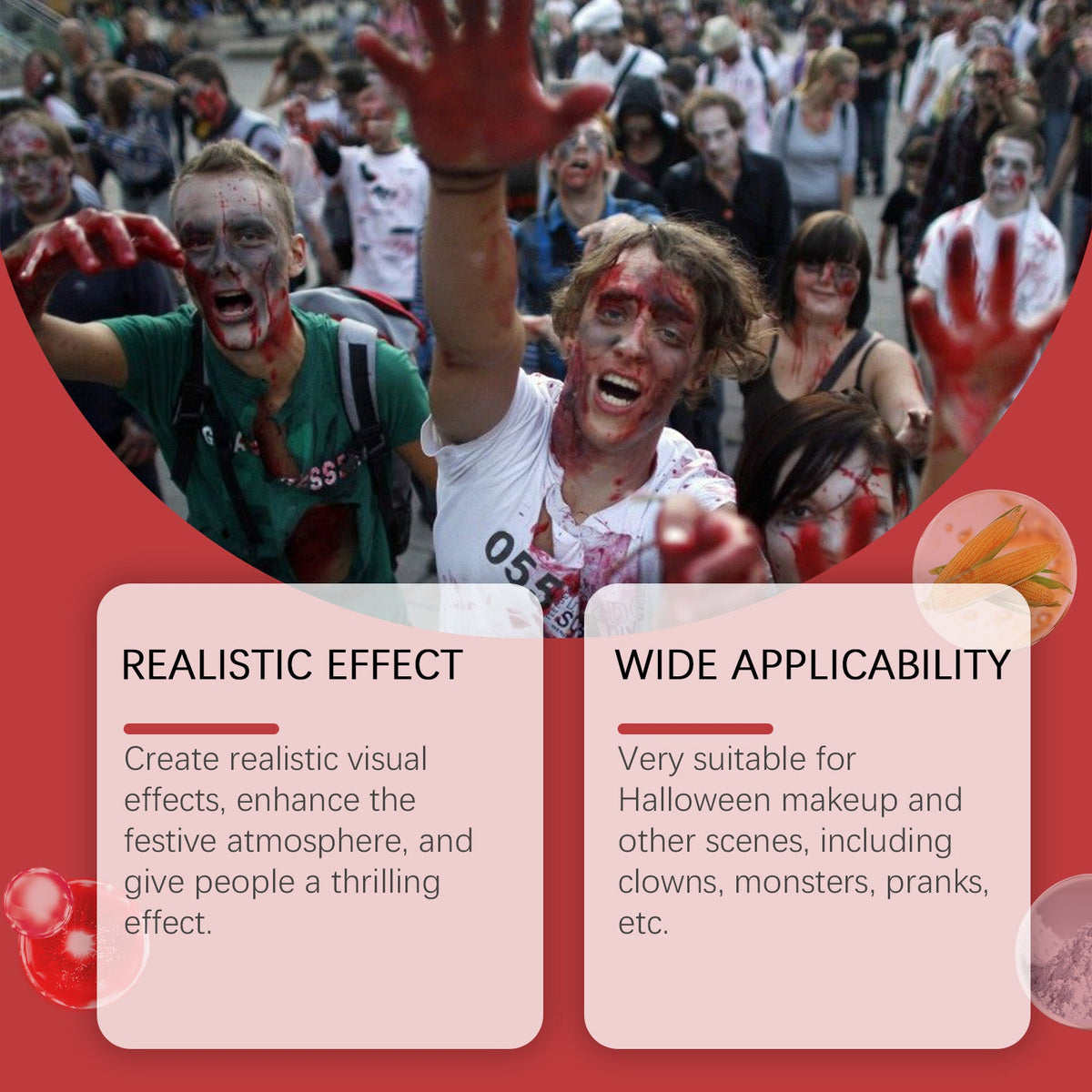 Halloween Fake Blood Makeup Kit for Realistic Effects