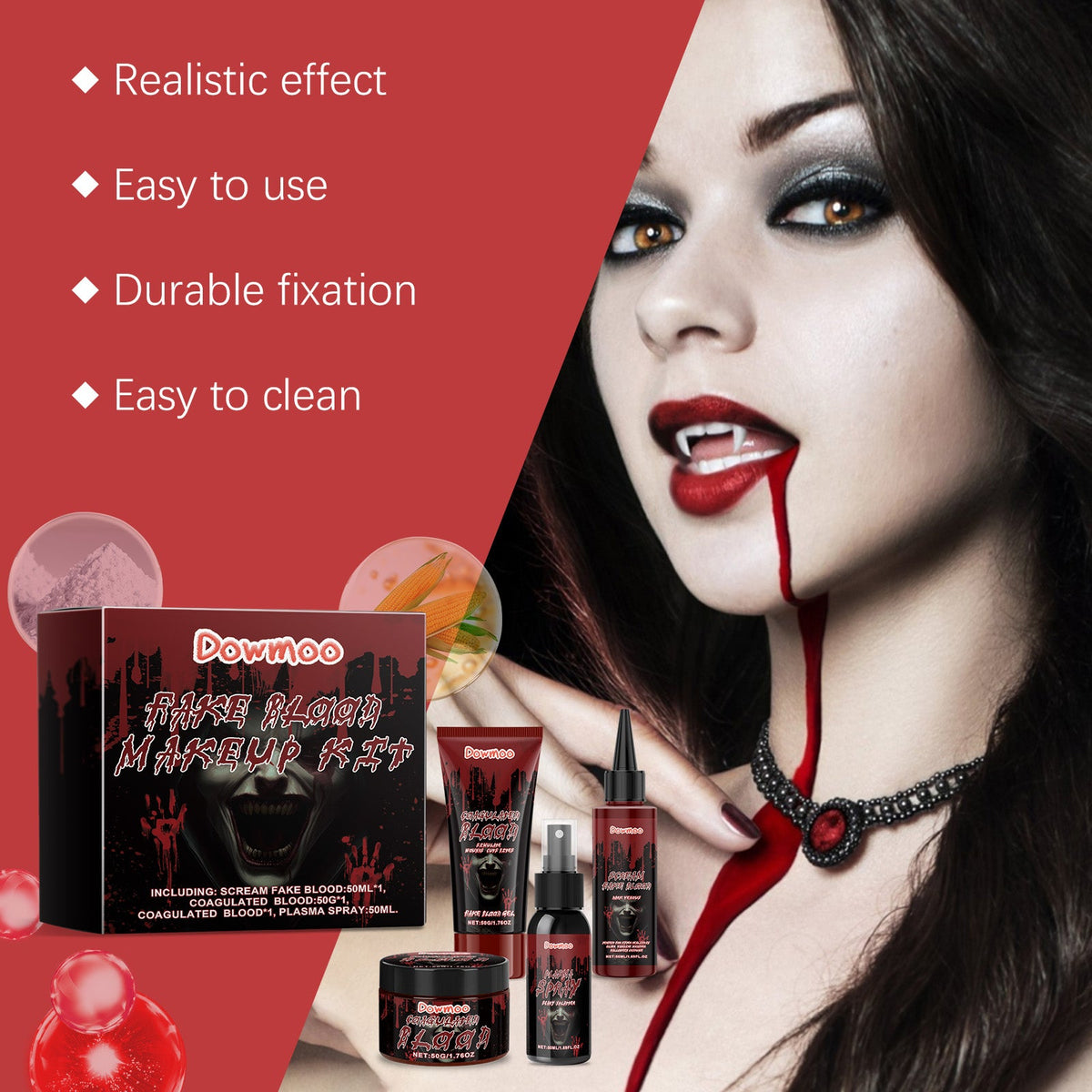 Halloween Fake Blood Makeup Kit for Realistic Effects