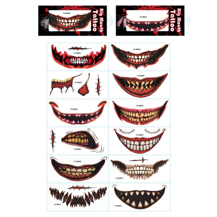 Halloween Temporary Tattoo Stickers for Scary Scars