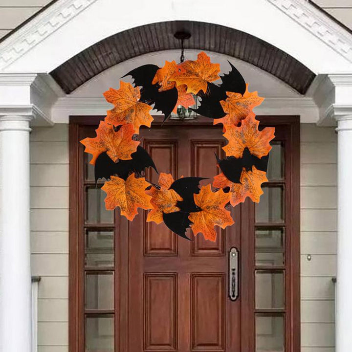 Halloween Bat Wreath for Festive Front Door Decor