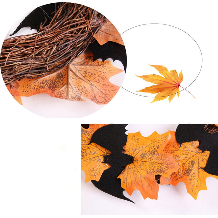 Halloween Bat Wreath for Festive Front Door Decor