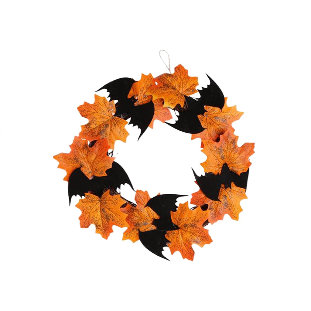 Halloween Bat Wreath for Festive Front Door Decor