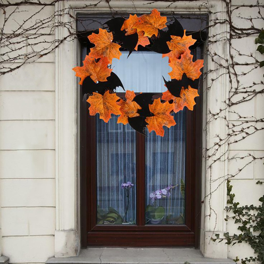 Halloween Bat Wreath for Festive Front Door Decor