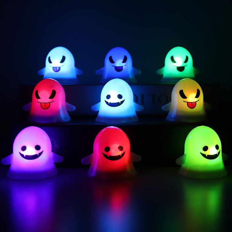 Ghost LED Lights: Colorful Halloween Glow Decor