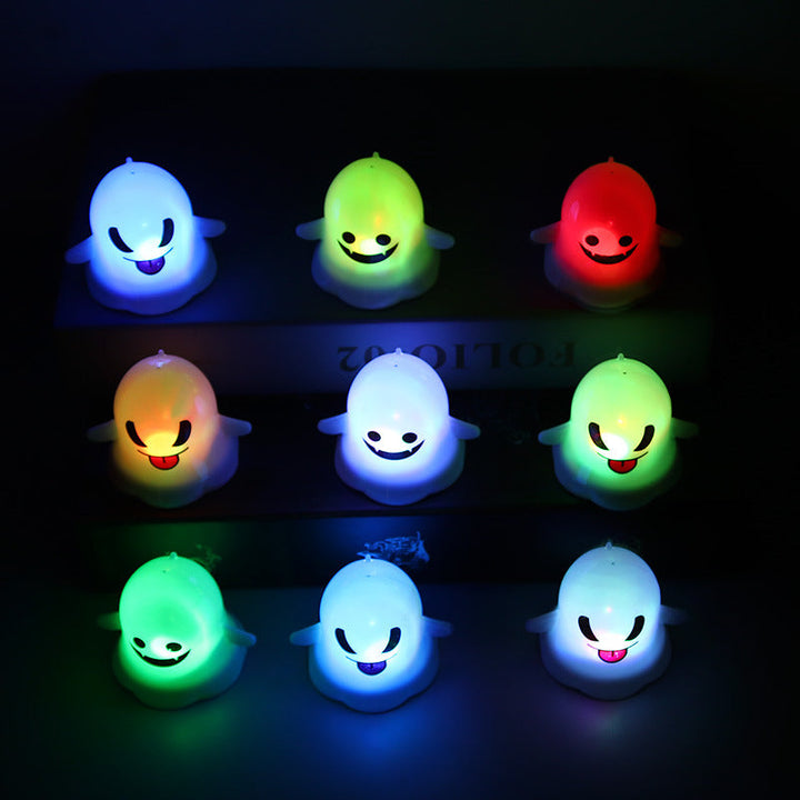 Ghost LED Lights: Colorful Halloween Glow Decor