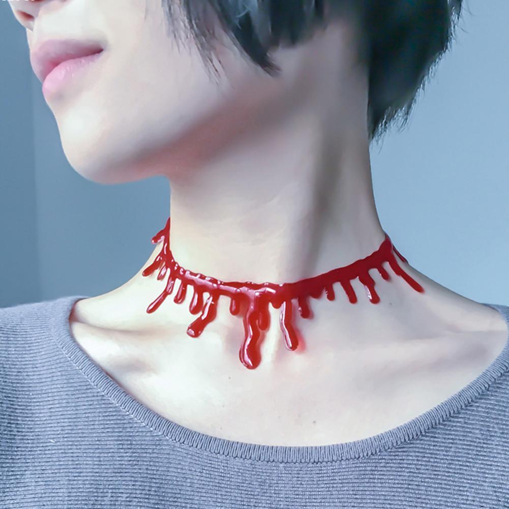 Blood Drip Necklace for Halloween Horror Costume Party
