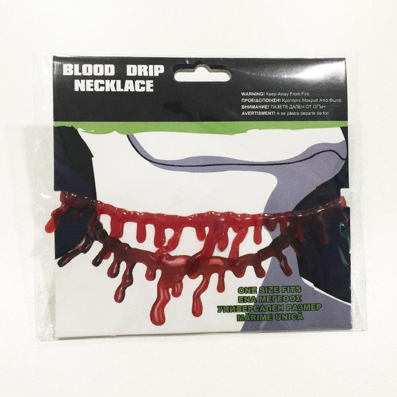 Blood Drip Necklace for Halloween Horror Costume Party