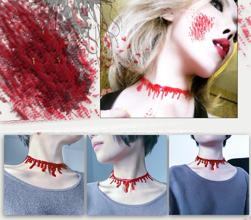 Blood Drip Necklace for Halloween Horror Costume Party
