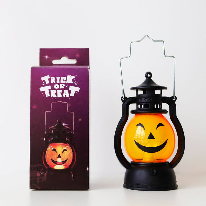 LED Pumpkin Lantern: Retro Halloween Tabletop Glow