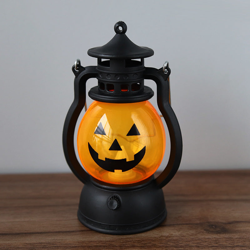 LED Pumpkin Lantern: Retro Halloween Tabletop Glow