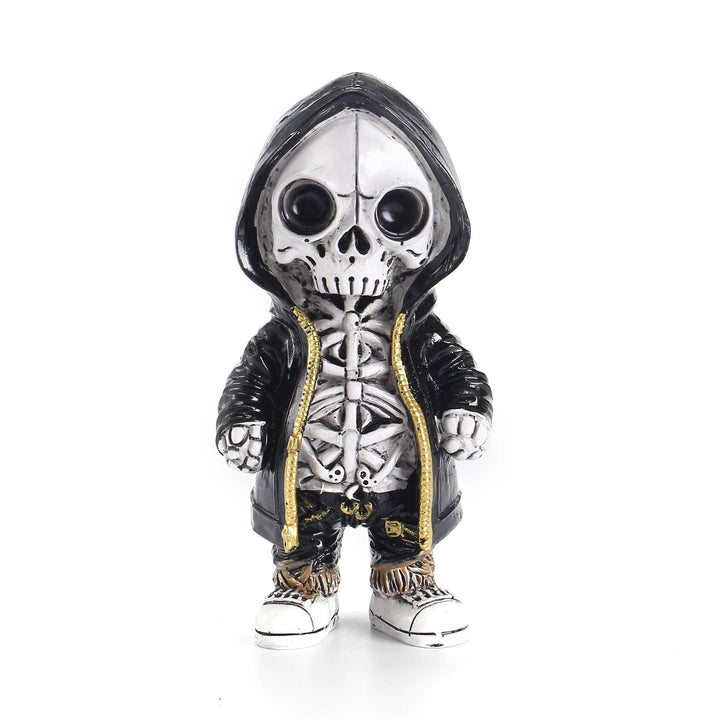 Halloween Skeleton Doll Resin Decor With Gothic Charm